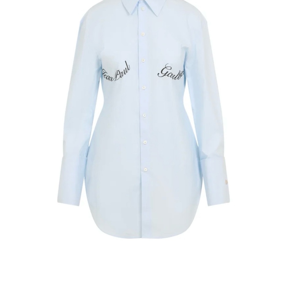Jean Paul Gaultier Light Blue Button Down Shirt/Dress - Picture 2 of 2
